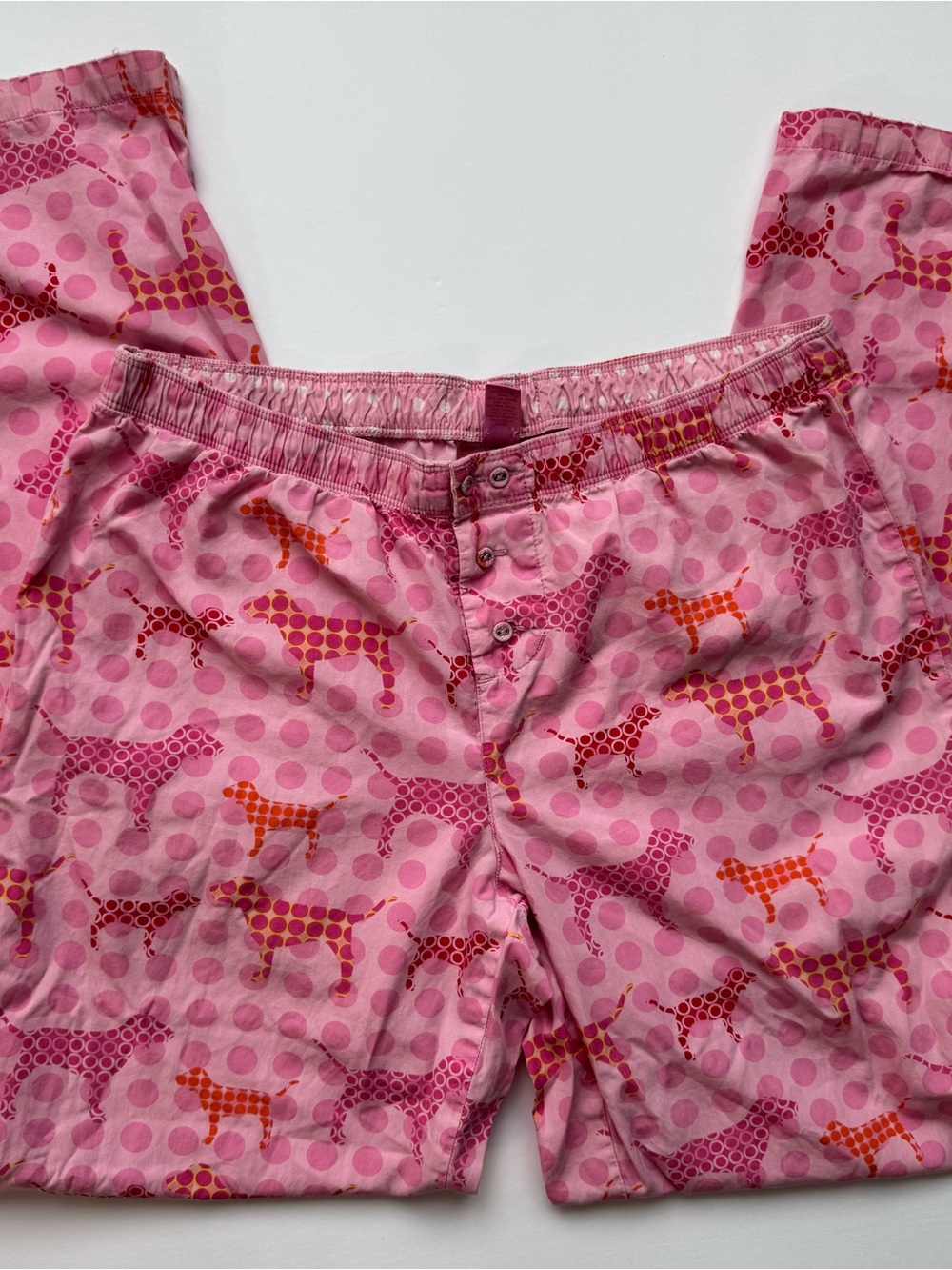 Y2K 2000s Mall Fashion Vintage Pink Polka Dots Loungewear Pajama Pants